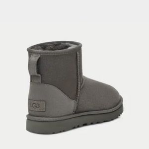 UGG Classic mini ii boot, gray, size 10, new in box